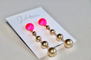 Meko Graduated Ball Drop Earrings