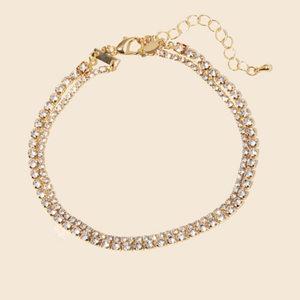 Layered Embellished Anklet