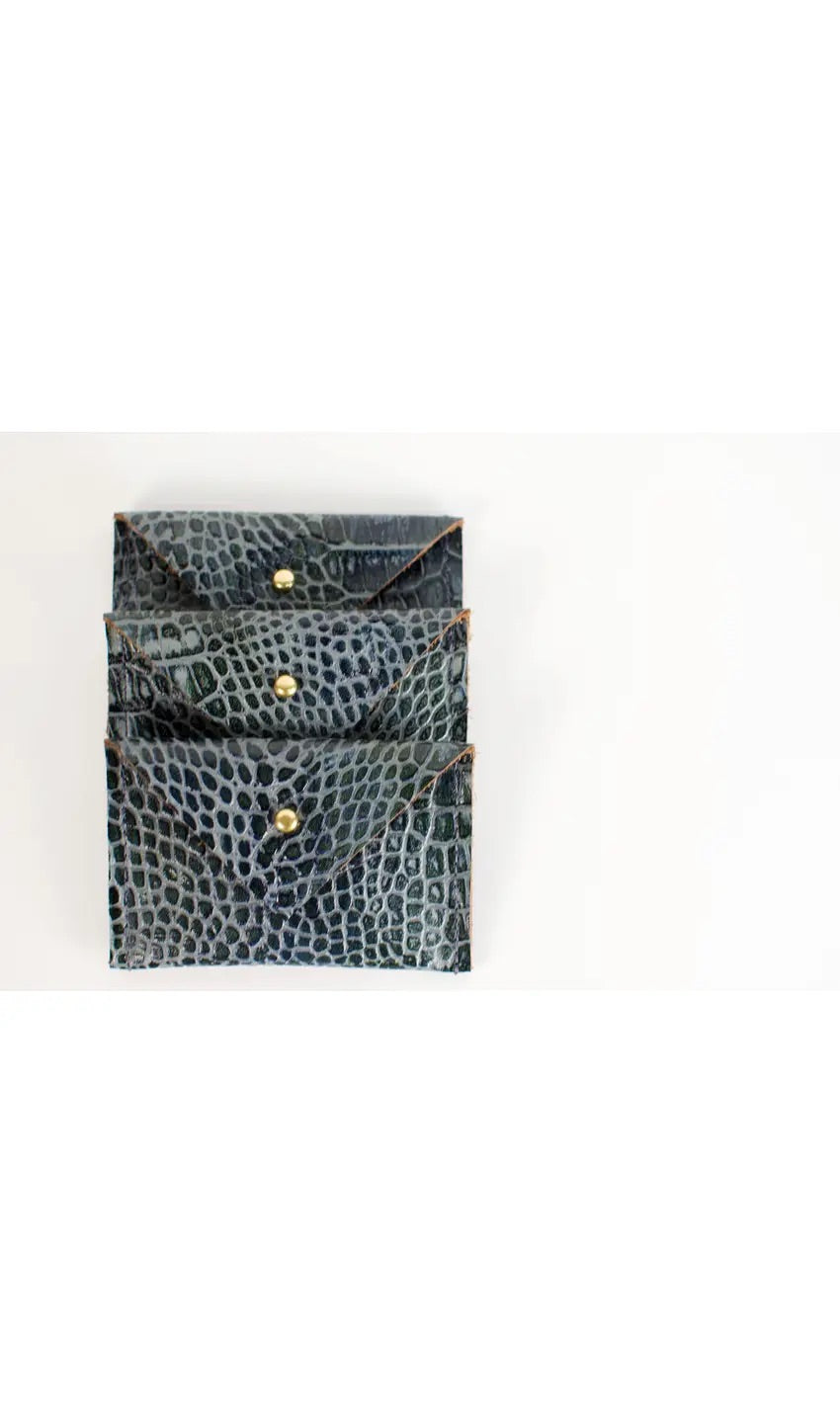 Indigo Embossed Card Wallet