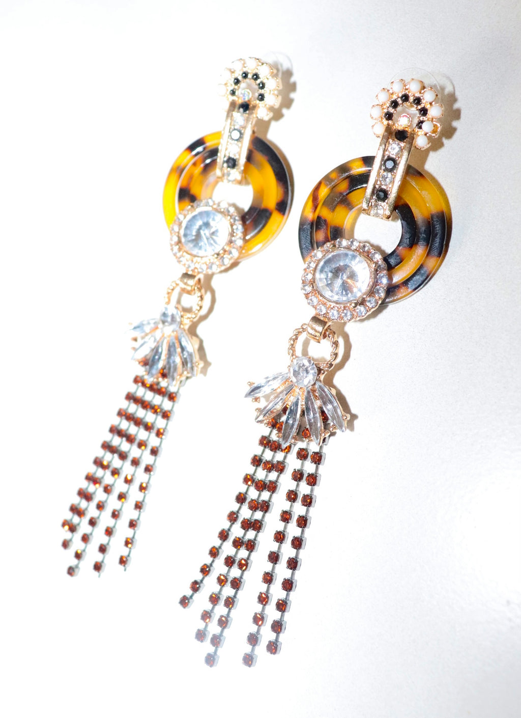 Imani Lucite Fringe Earrings