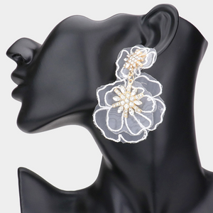 Mesh Flower Drop Earrings (more options)