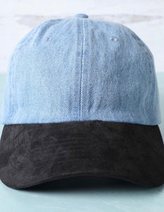 Denim & Suede Dad Hat