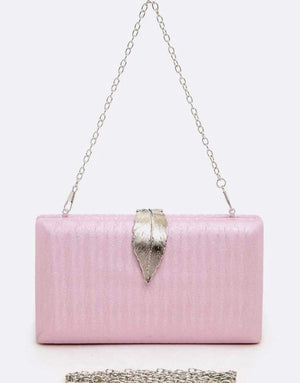 Metallic Leaf Clasp Crossbody Bag (more options)