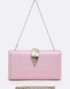 Metallic Leaf Clasp Crossbody Bag (more options)