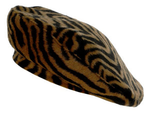 Zebra Print Beret (more options)