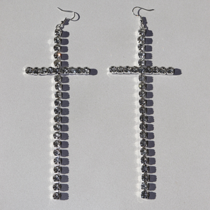 Statement Cross Drop Earrings