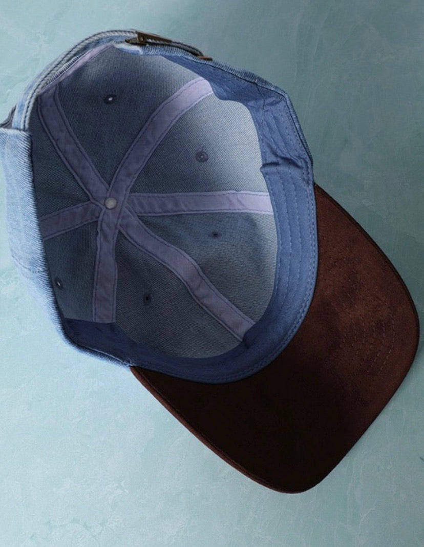 Denim & Suede Dad Hat