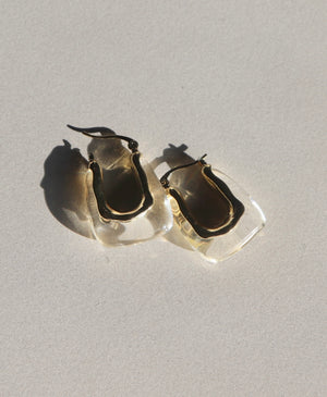 Clear Cut Hoop Earrings