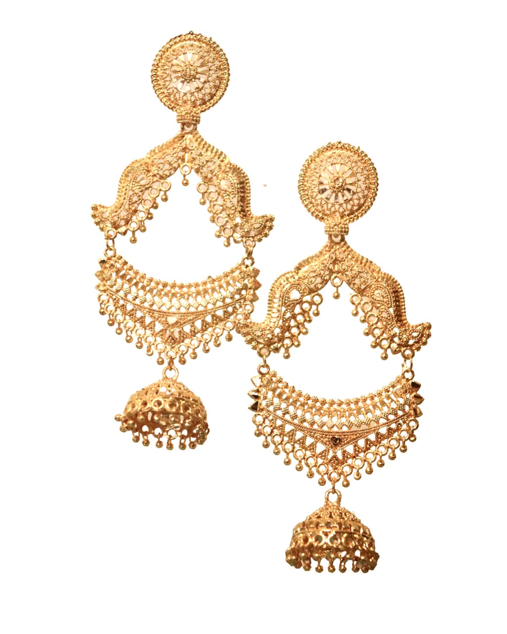 Chandelier Jhumka Drop Earrings