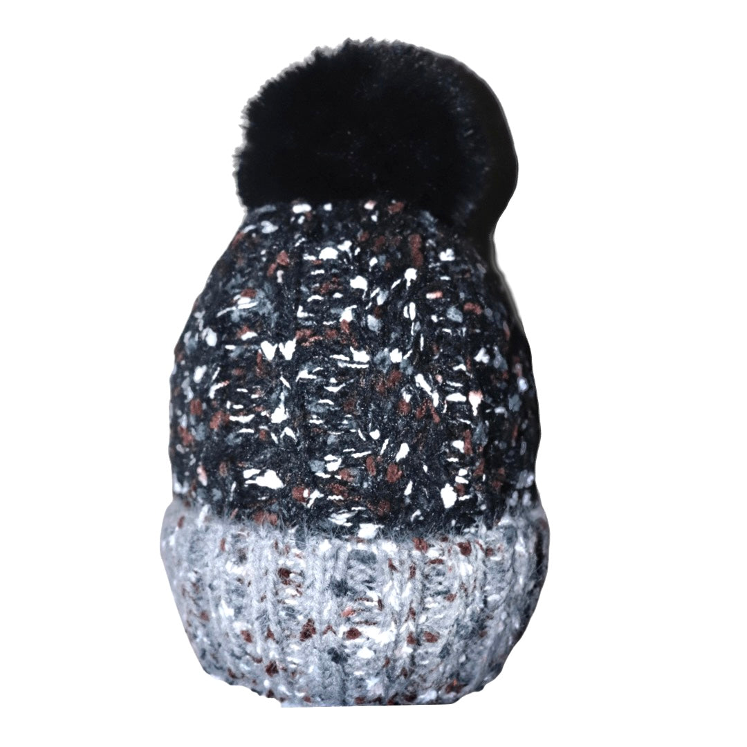 Two-tone Pom Pom Beanie Hat (more options)