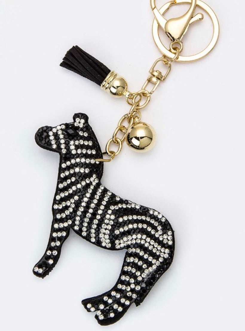 Zebra Keychain/Bag Charm