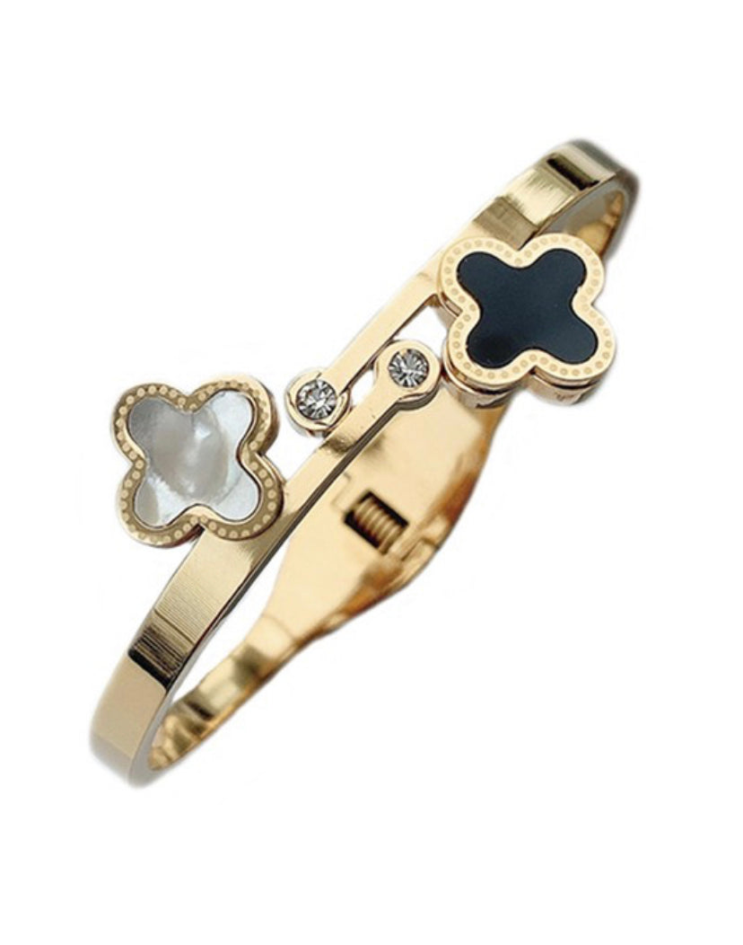 Clover Hinged Bracelet