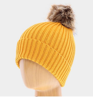 Ryan Fur Pom Beanie
