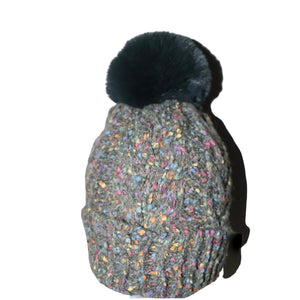 Two-tone Pom Pom Beanie Hat (more options)
