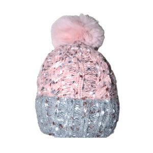 Two-tone Pom Pom Beanie Hat (more options)