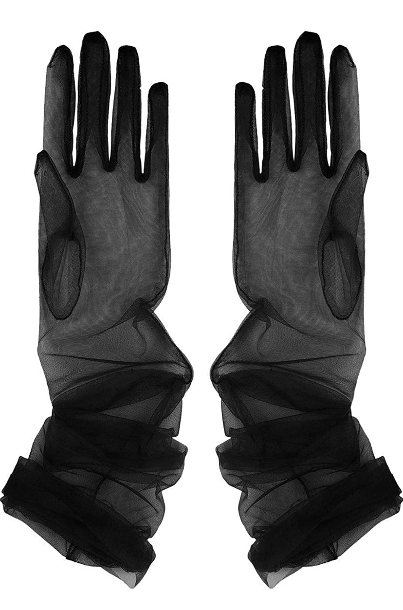 Mesh Opera-Length Gloves