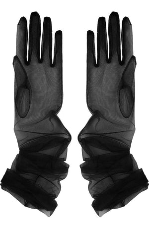 Mesh Opera-Length Gloves