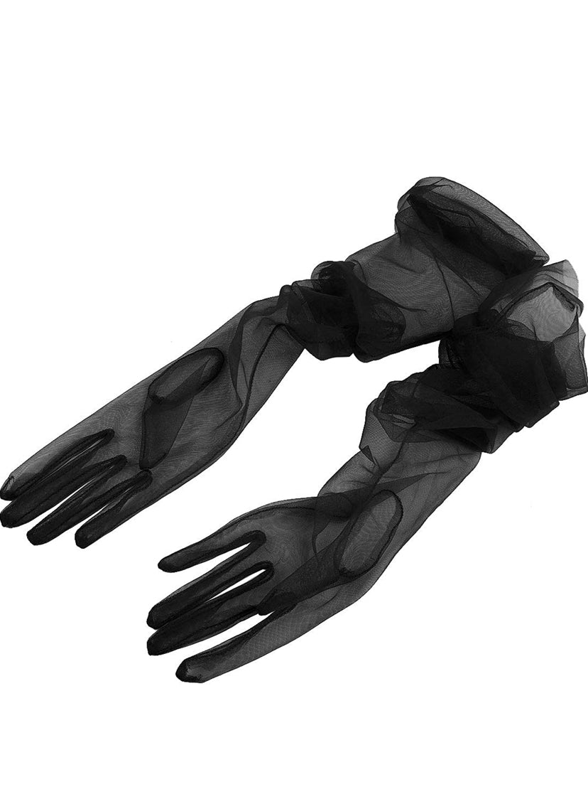 Mesh Opera-Length Gloves