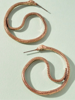 Nyoka Snake Hoop Earrings