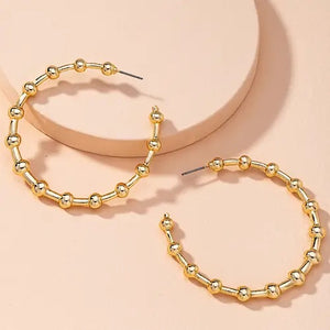 Christina Beaded Hoop Earrings