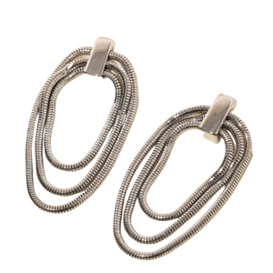 Layered Snake Chain Drop Earrings