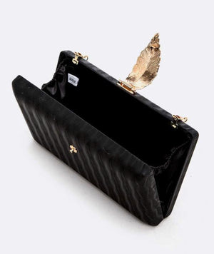 Metallic Leaf Clasp Crossbody Bag (more options)